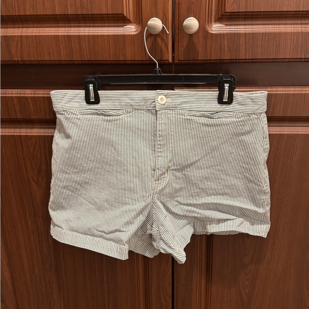 Madewell Black and White Striped Women's Shorts